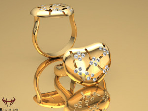 heart charm ring 3D मॉडल