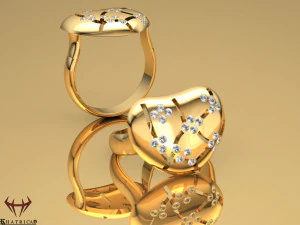 heart charm ring 3D Model