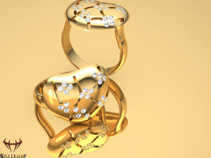 heart charm ring 3D मॉडल