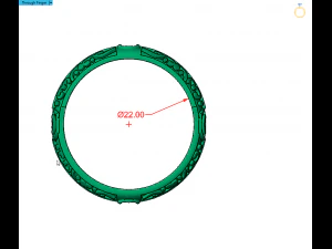 heart charm ring 3D Model