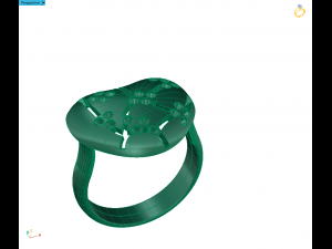 heart charm ring 3D मॉडल