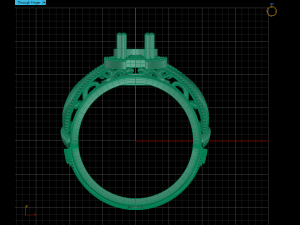 engagement ring with wedding band 3D 모델