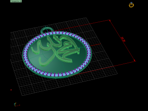 islamic jewelry pendant 3D Model