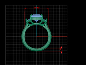 engagement ring 3D Model