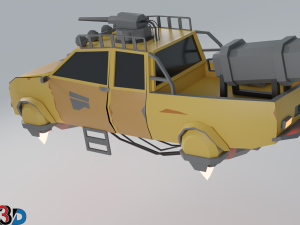 scifi car collection low poly 3D Модель