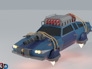 scifi car collection low poly 3D Модель