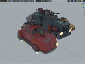 scifi car collection low poly 3D Модель