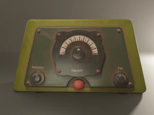 rusty radio low-poly 3D Model