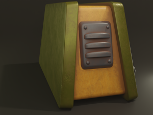 rusty radio low-poly Modello 3D