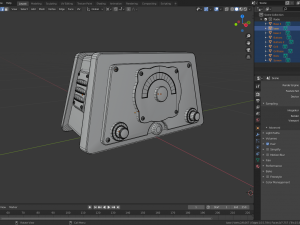 rusty radio low-poly Modello 3D