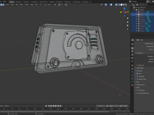 rusty radio low-poly Modello 3D