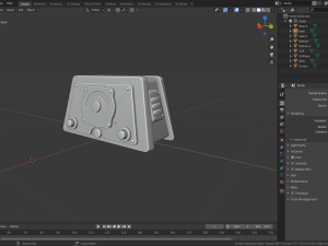 rusty radio low-poly Modello 3D