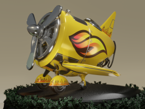 stylized airplane pbr 3D Model