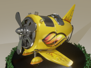 stylized airplane pbr 3D Model