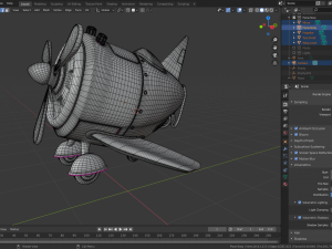 stylized airplane pbr 3D Model