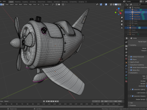 stylized airplane pbr 3D Model