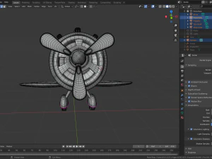 stylized airplane pbr 3D Model