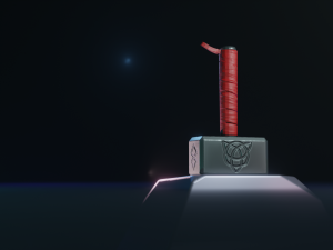 stylized thor hammer Model 3D