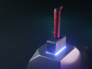 stylized thor hammer Model 3D