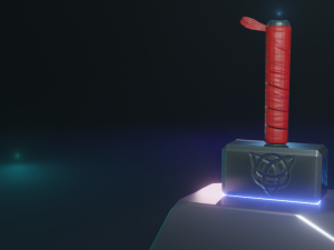 stylized thor hammer Model 3D