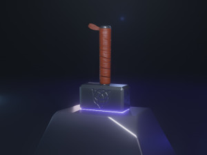 stylized thor hammer Model 3D