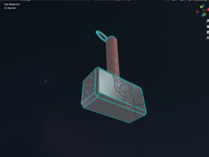 stylized thor hammer Model 3D