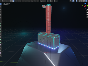 stylized thor hammer Model 3D