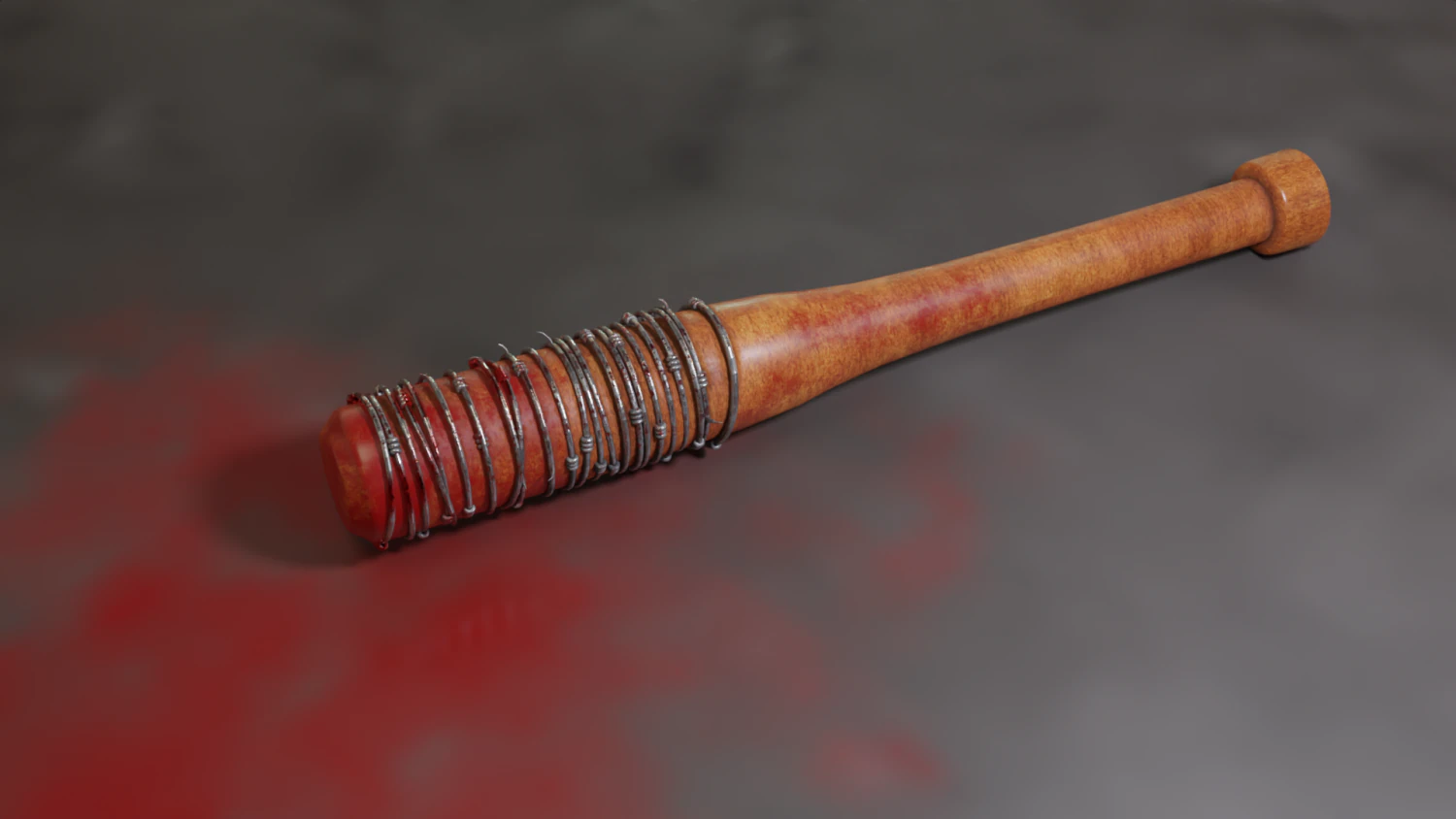 negan bat lucille 3D Model .c4d .max .obj .3ds .fbx .stl .blend