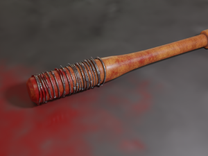 negan bat lucille 3D Model