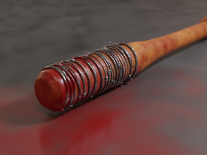 negan bat lucille 3D 모델