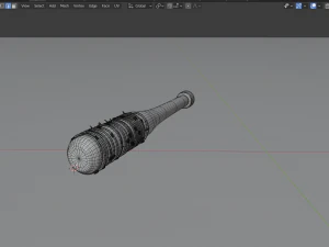 negan bat lucille 3D Model