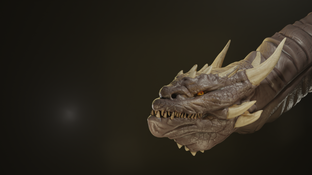 dragon head bust 3D 모델 .c4d .max .obj .3ds .fbx .stl .blend 