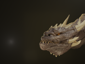 dragon head bust 3D Model