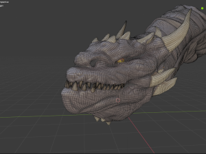 dragon head bust 3D 모델