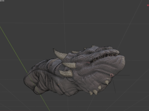 dragon head bust 3D 모델