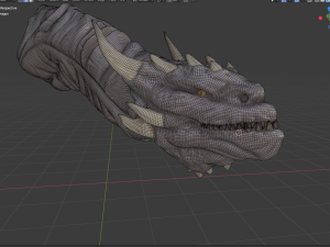 dragon head bust 3D 모델