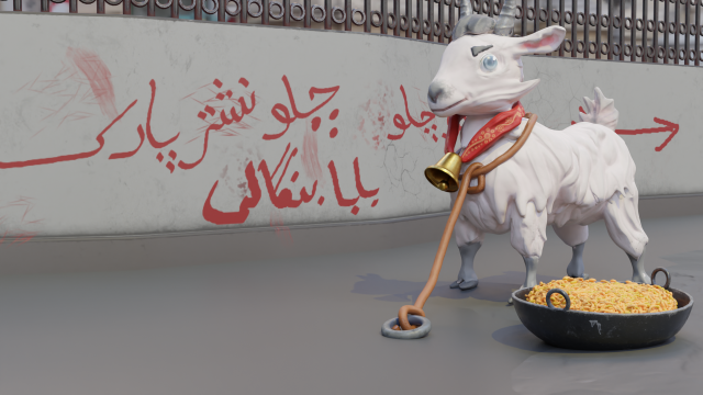 stylized goat 3D मॉडल .c4d .max .obj .3ds .fbx .stl .blend 