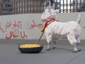 stylized goat 3D मॉडल
