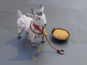 stylized goat 3D मॉडल
