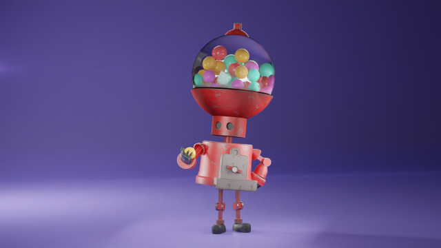the curious one - robot model Modello 3D .c4d .max .obj .3ds .fbx .stl .blend 