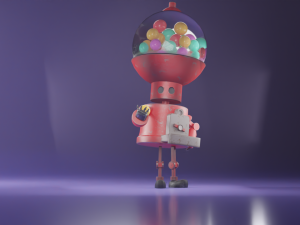 the curious one - robot model Modello 3D