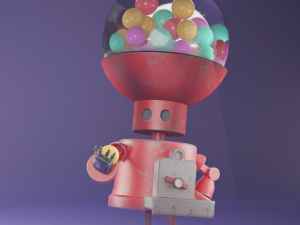 the curious one - robot model Modello 3D