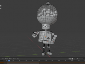 the curious one - robot model Modello 3D