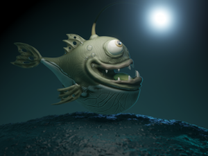 angler fish stylized 3D Model