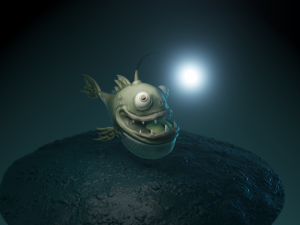 angler fish stylized Model 3D