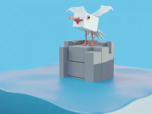 stylized creatures pack low-poly 3D Model
