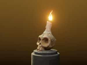 stylized skull halloween special 3D Model