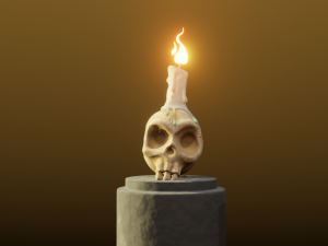 stylized skull halloween special 3D 模型