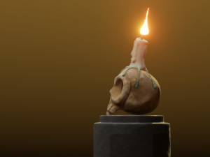 stylized skull halloween special 3D 模型