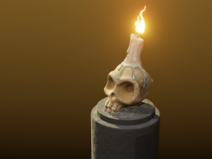 stylized skull halloween special 3D 模型